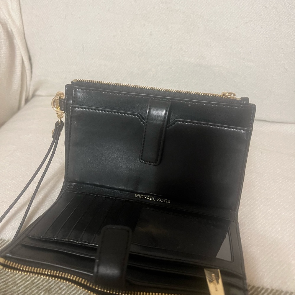 Michael Kors Zebra Print Wallet with Gold Accents - Picture 3 of 4